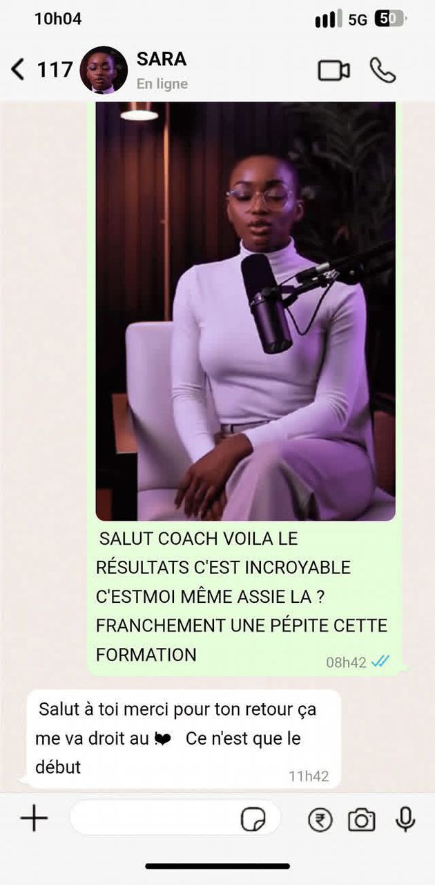 Capture envoyée par une élève après application de la méthode (2)